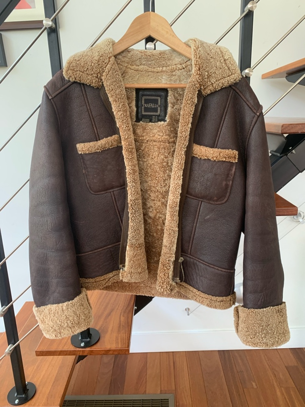 Zara Leather Bomber Jacket